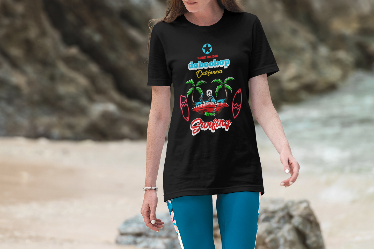 Unisex Surf tee 100% Premium Cotton Airlume combed and ring-spun for the perfect fit