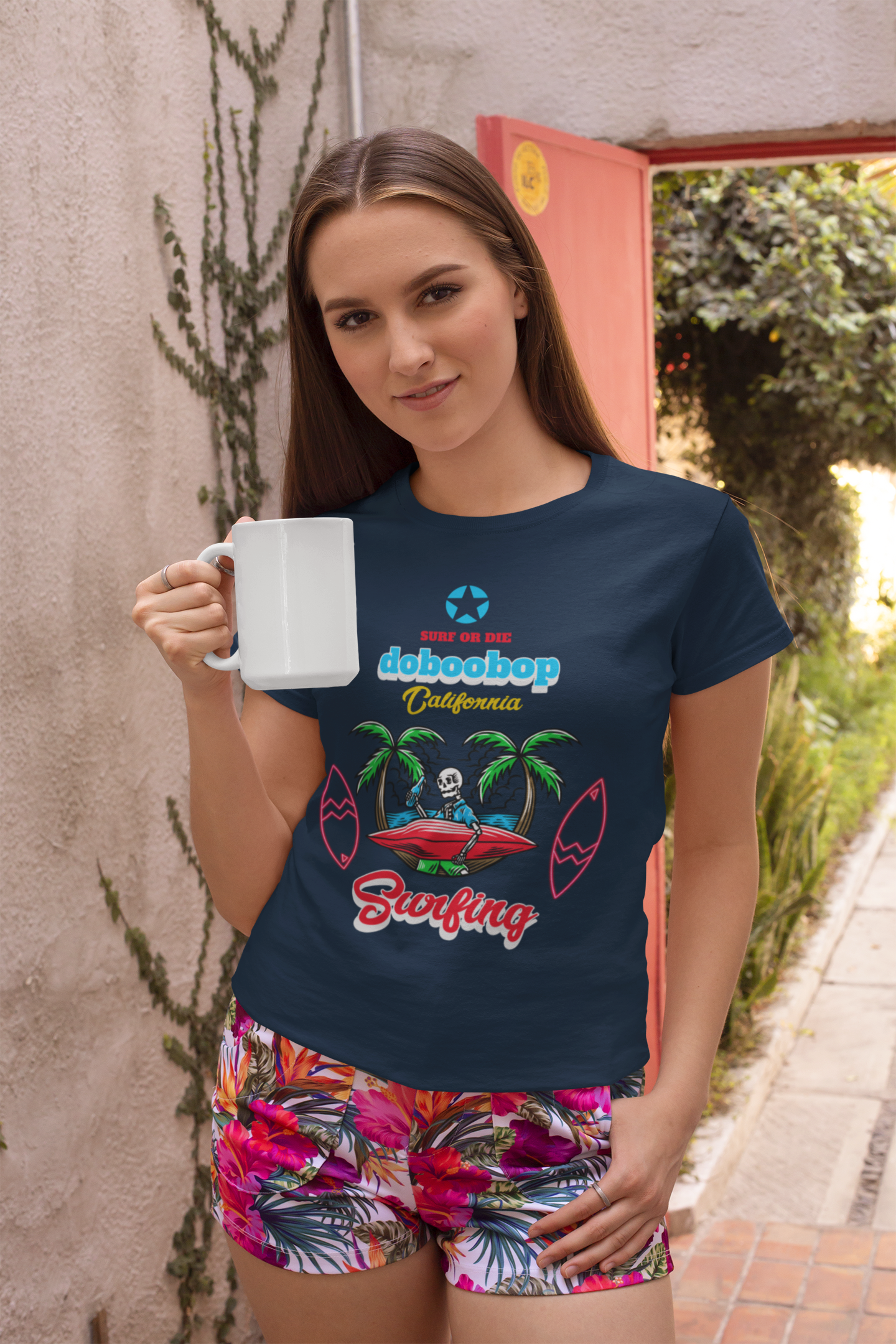 Unisex Surf tee 100% Premium Cotton Airlume combed and ring-spun for the perfect fit