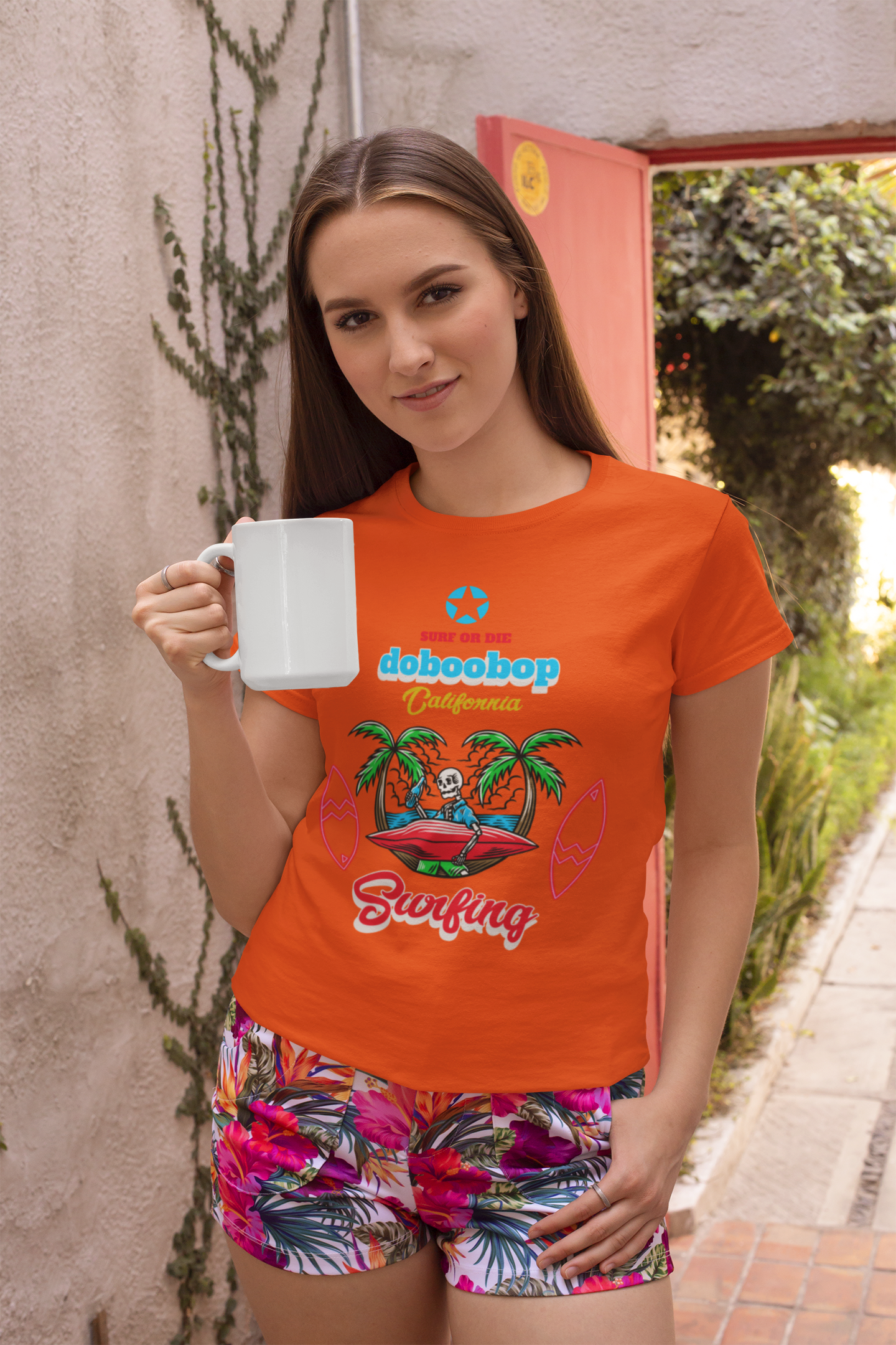 Unisex Surf tee 100% Premium Cotton Airlume combed and ring-spun for the perfect fit