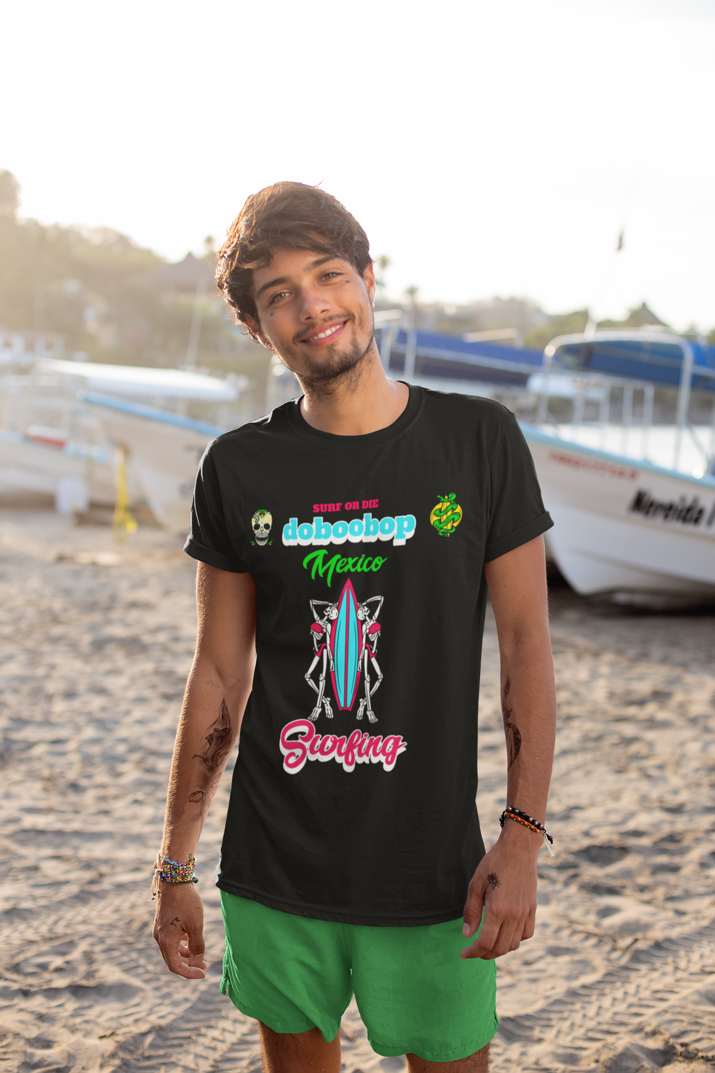 Unisex Surf tee 100% Premium Cotton Airlume combed and ring-spun for the perfect fit