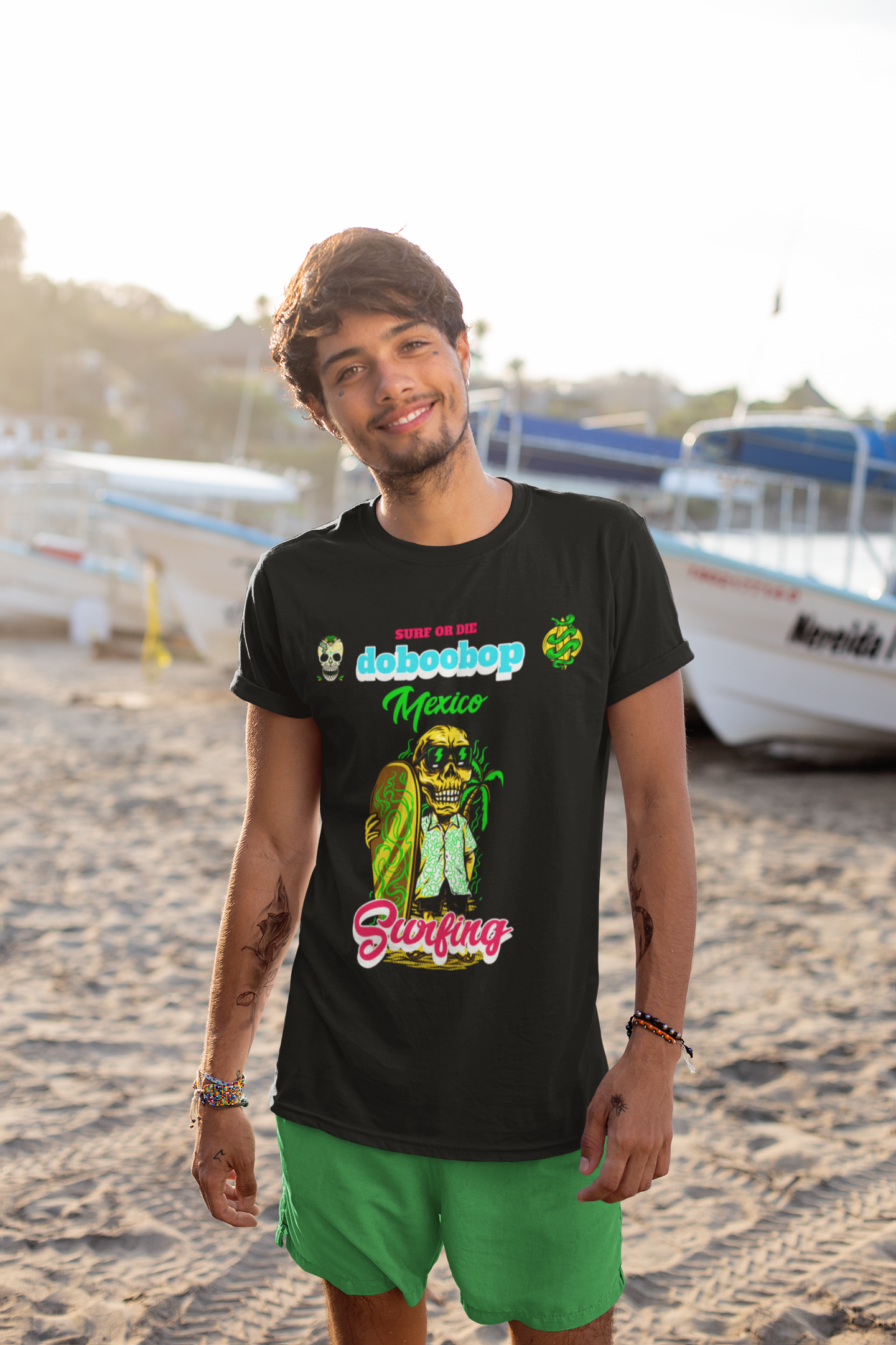 Unisex Surf tee 100% Premium Cotton Airlume combed and ring-spun for the perfect fit