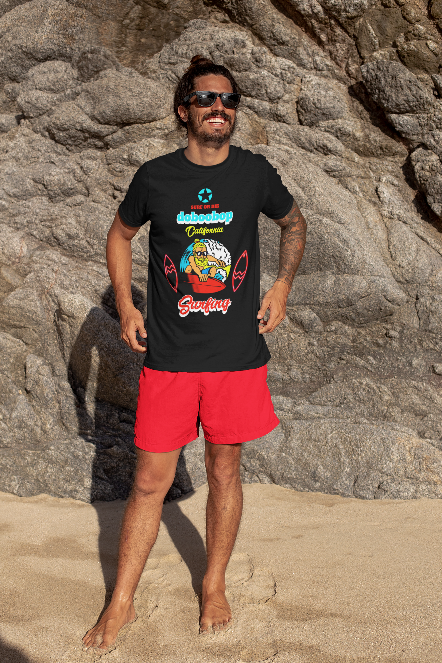Unisex Surf tee 100% Premium Cotton Airlume combed and ring-spun for the perfect fit