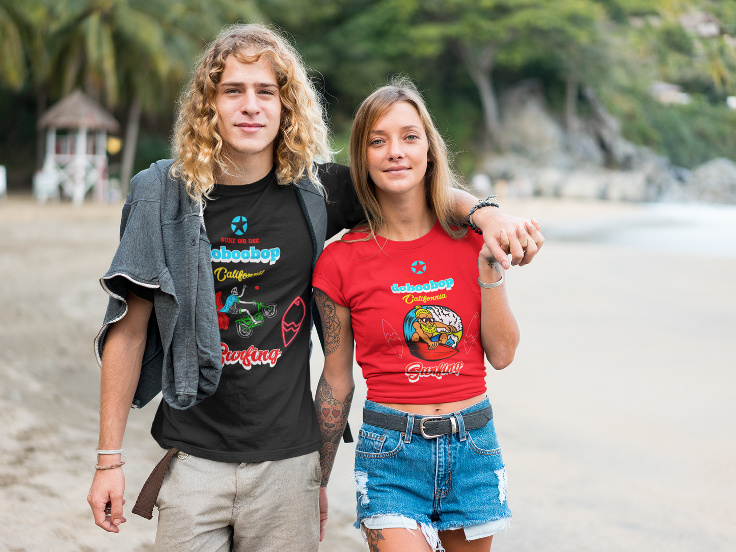 Unisex Surf tee 100% Premium Cotton Airlume combed and ring-spun for the perfect fit