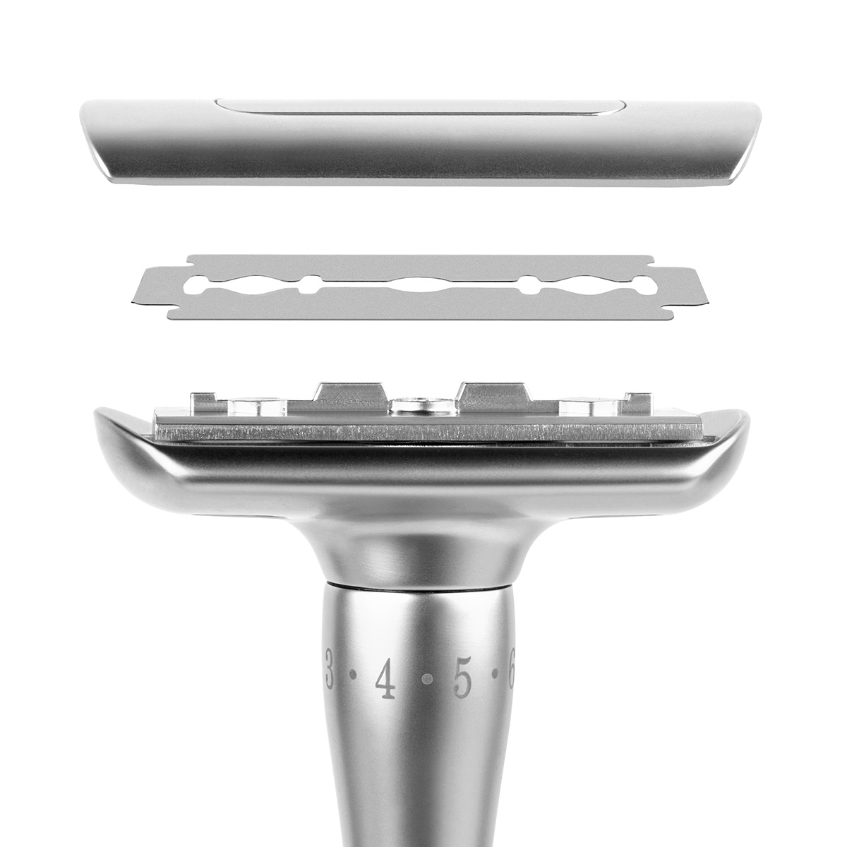 Q Shave Adjustable Safety Razor Including Stand & Blade Disposal Case