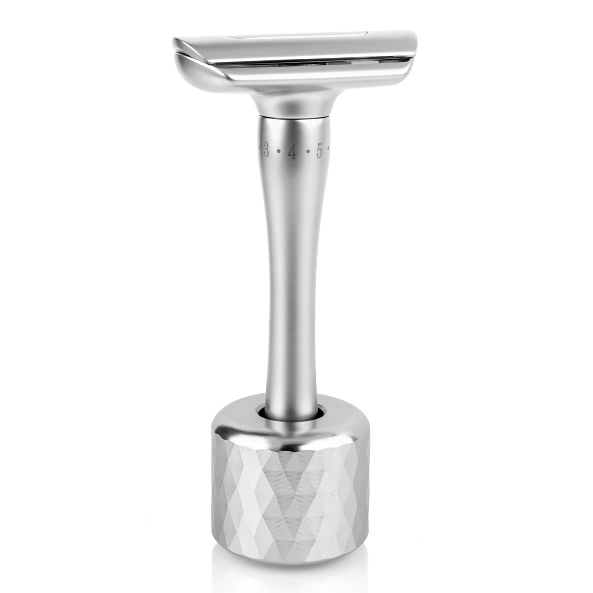 Q Shave Adjustable Safety Razor Including Stand & Blade Disposal Case