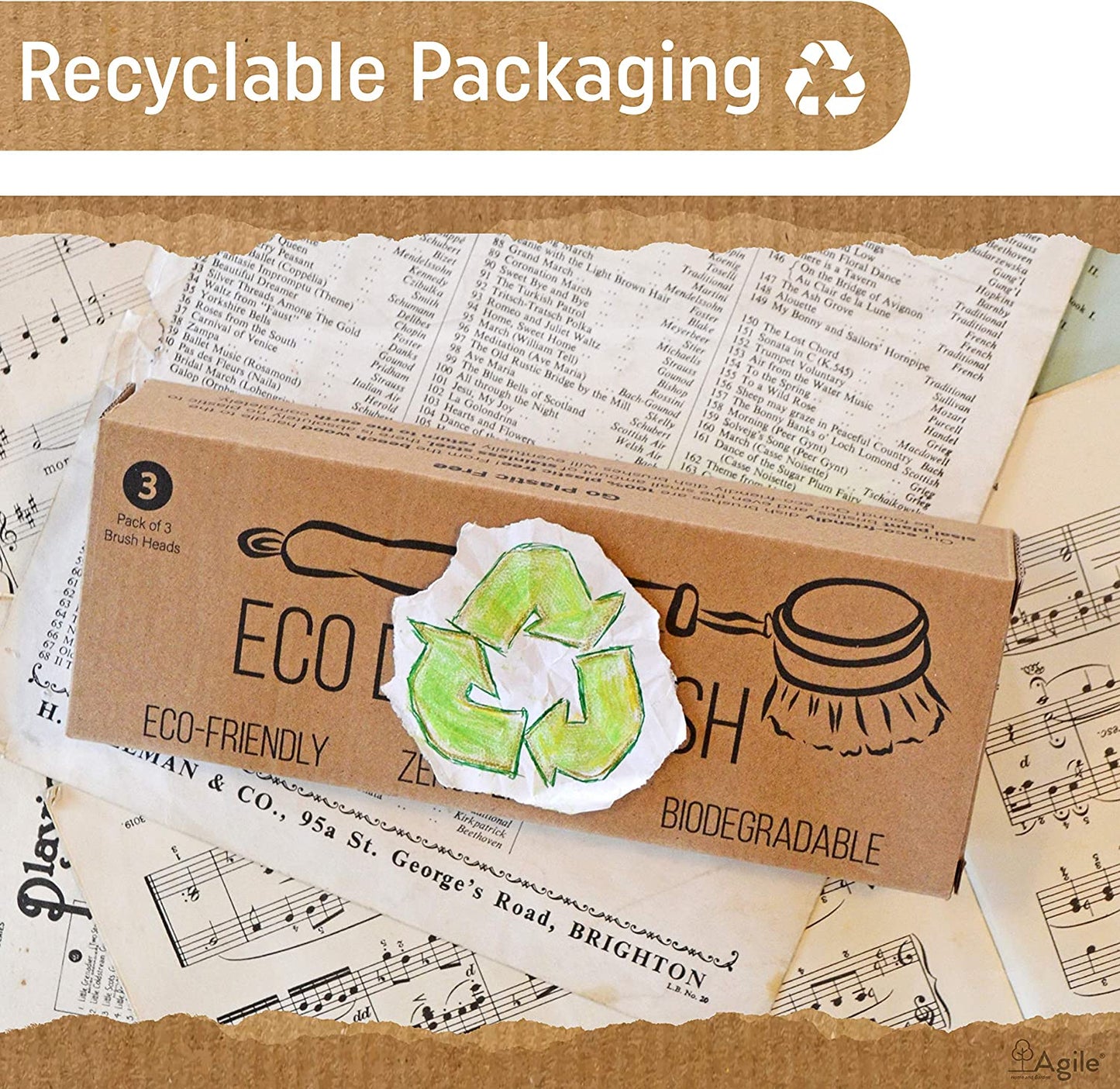 Eco Dish Brush & Dish Sponge Set
