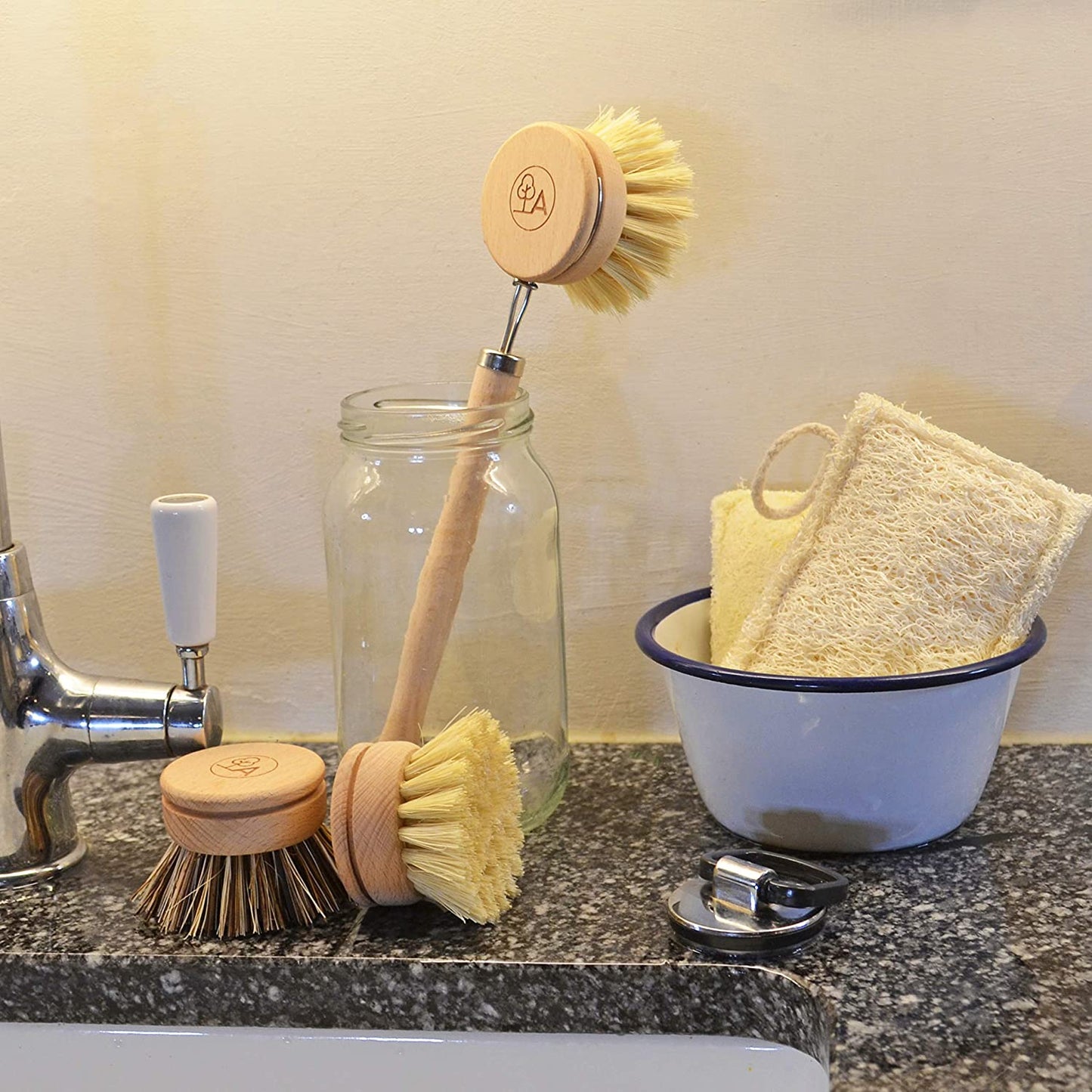 Eco Dish Brush & Dish Sponge Set