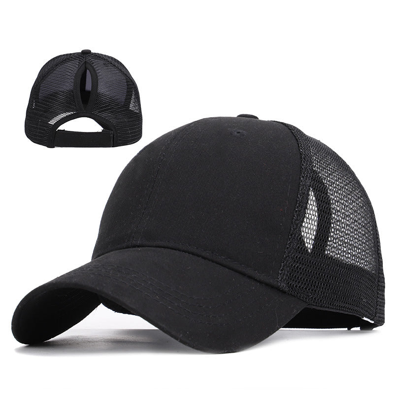 Ponytail Sun Cap , Sports Cap with convenient hair hole for extra comfort available in a variety of colours