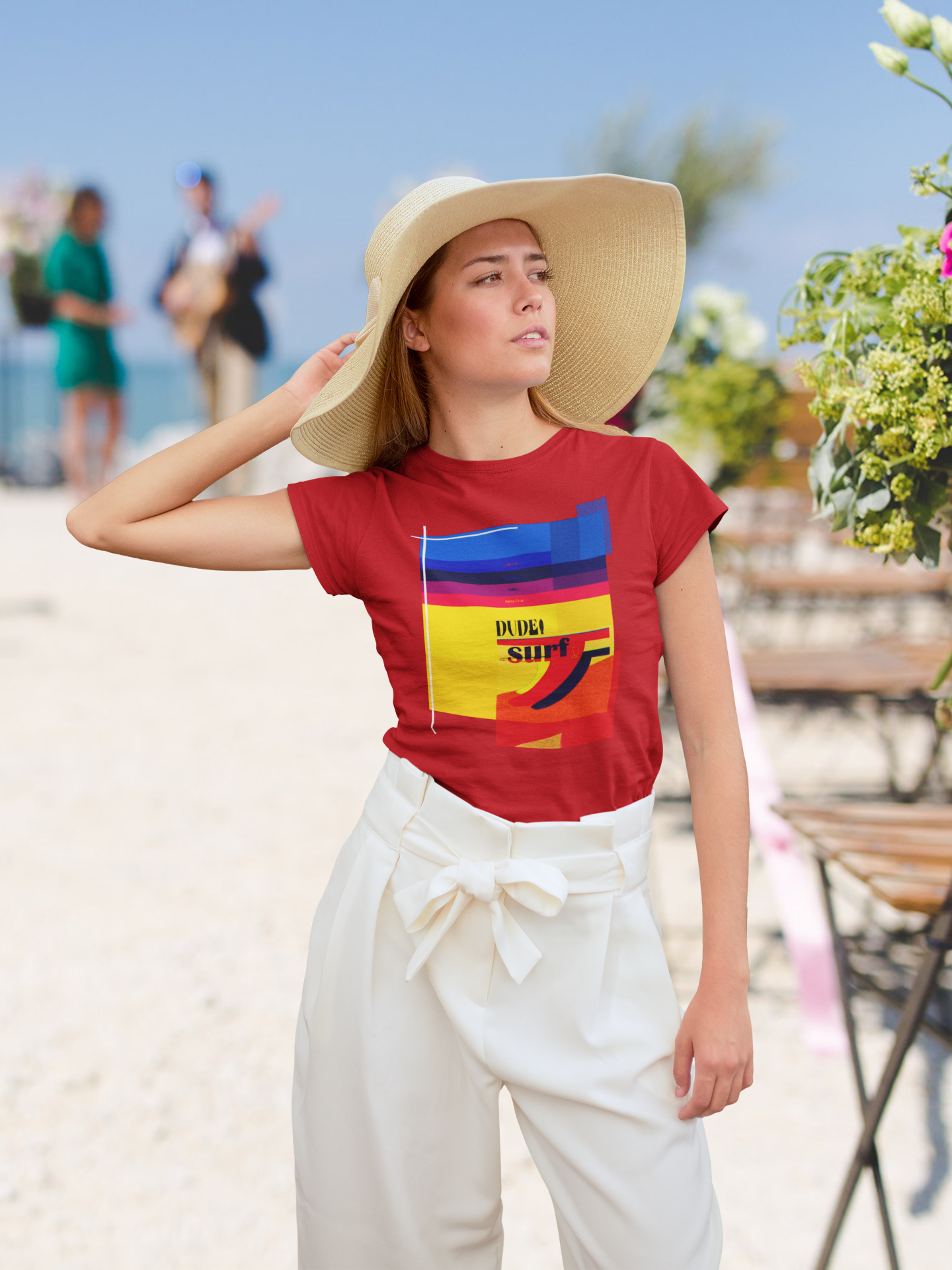 Women's Slim Fit Surf Tee 100% Premium Cotton Airlume combed and ring-spun for the perfect fit