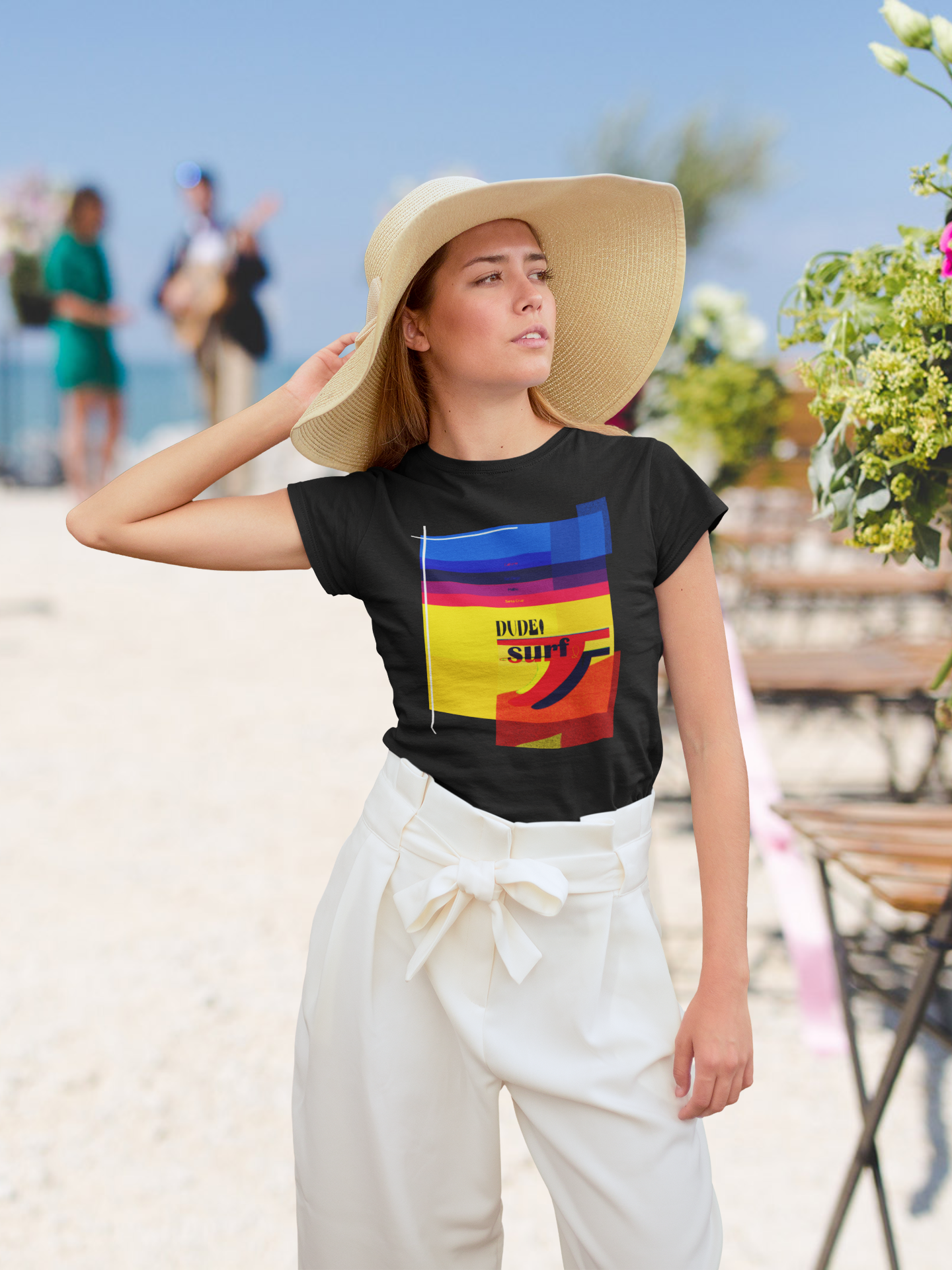 Women's Slim Fit Surf Tee 100% Premium Cotton Airlume combed and ring-spun for the perfect fit