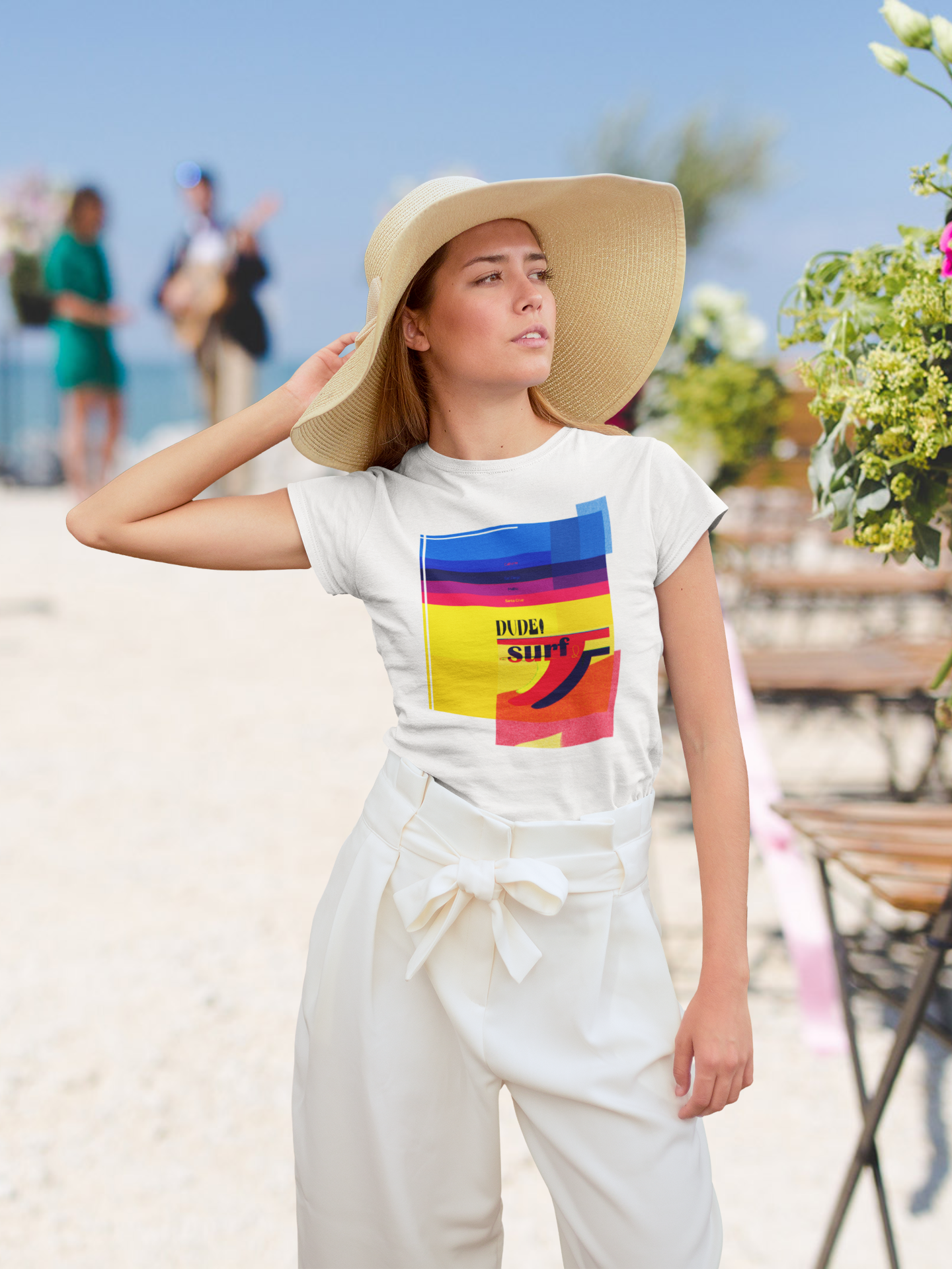 Women's Slim Fit Surf Tee 100% Premium Cotton Airlume combed and ring-spun for the perfect fit