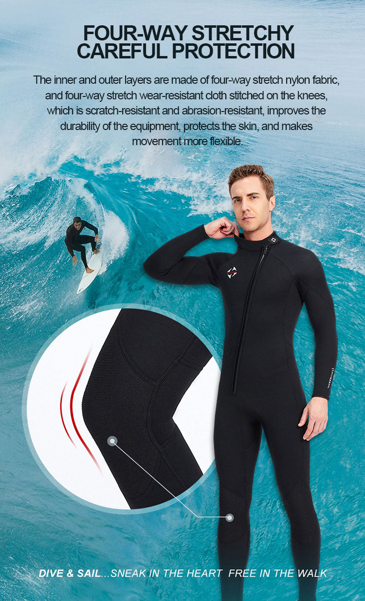 His & Hers 3MM Neoprene Front Zipper Men's & Women's twin Wetsuit, Ideal for Surfing, Scuba Diving,Underwater Fishing Snorkeling