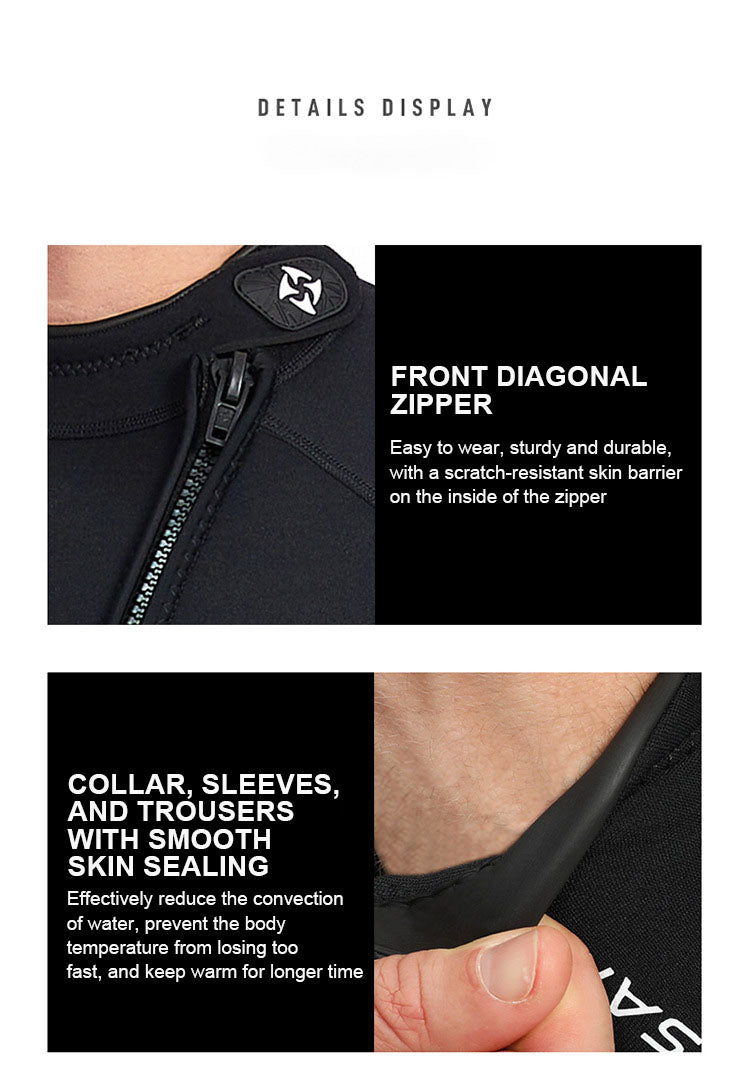 His & Hers 3MM Neoprene Front Zipper Men's & Women's twin Wetsuit, Ideal for Surfing, Scuba Diving,Underwater Fishing Snorkeling