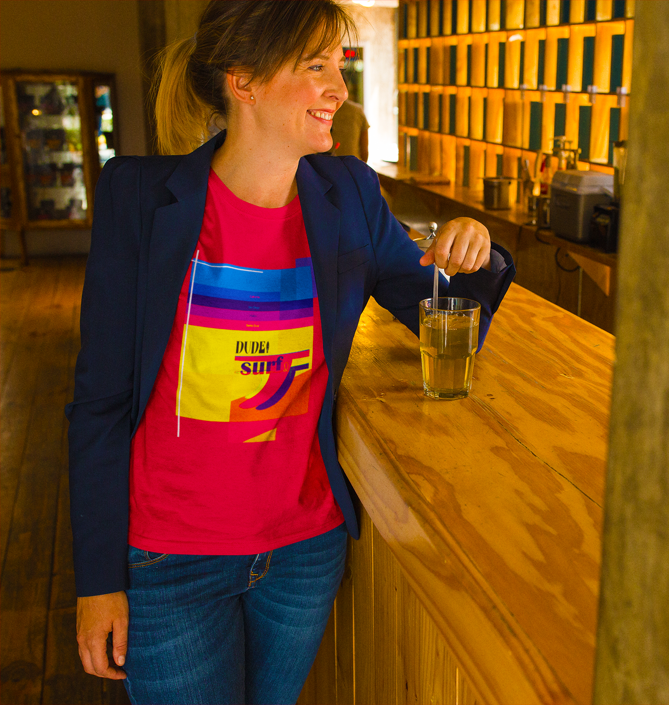 Unisex Surf tee 100% Premium Cotton Airlume combed and ring-spun for the perfect fit