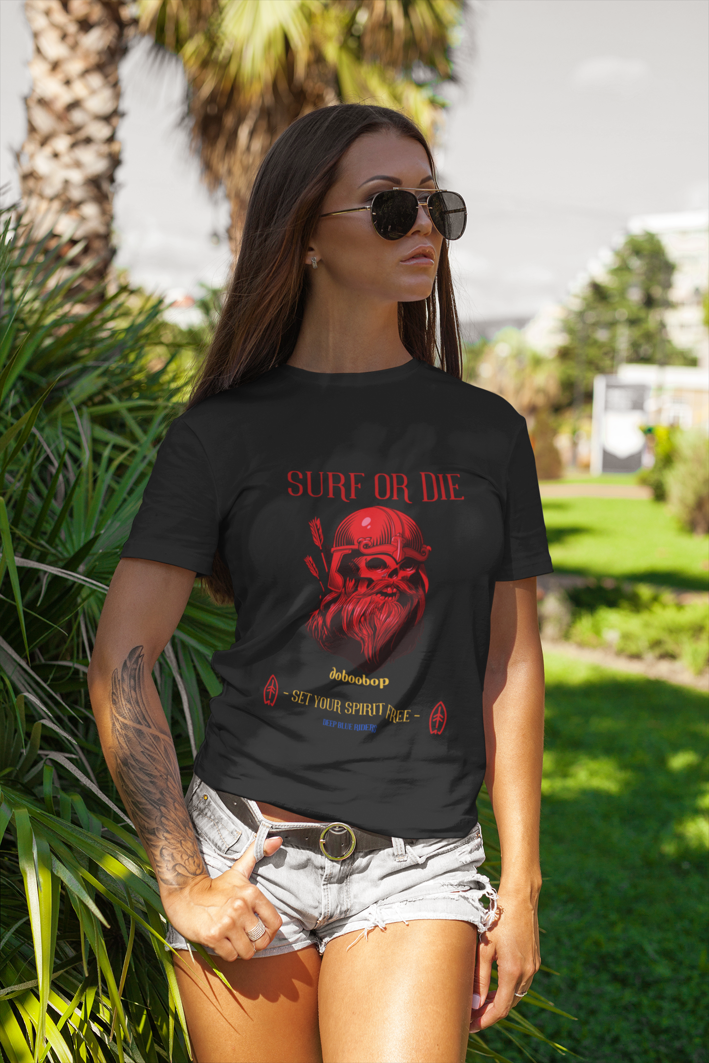 Unisex Surf tee 100% Premium Cotton Airlume combed and ring-spun for the perfect fit
