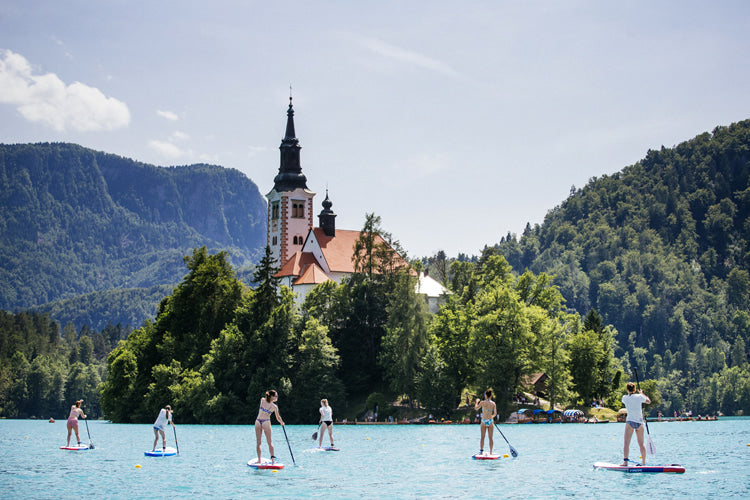 Paddleboarding out on the lake
