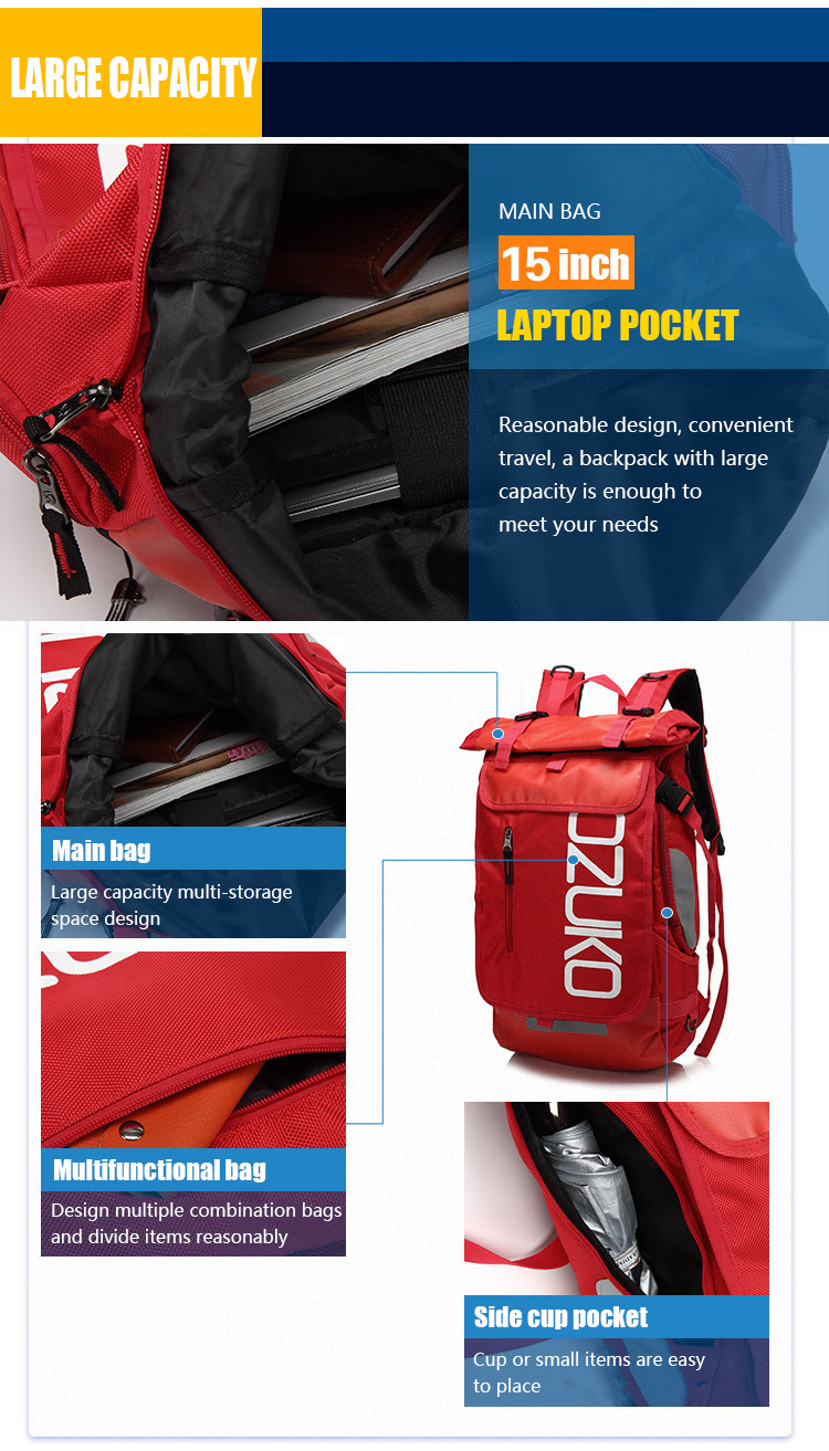 OZUKO Unisex Water Resistant High Fashion Backpack watersports Bag