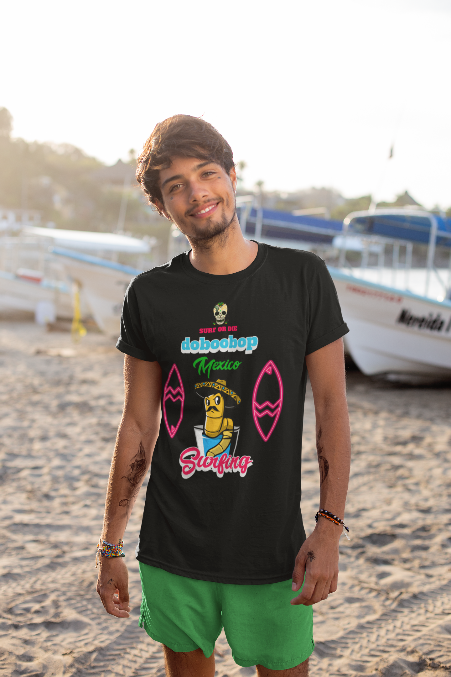 Unisex Surf tee 100% Premium Cotton Airlume combed and ring-spun  for the perfect fit