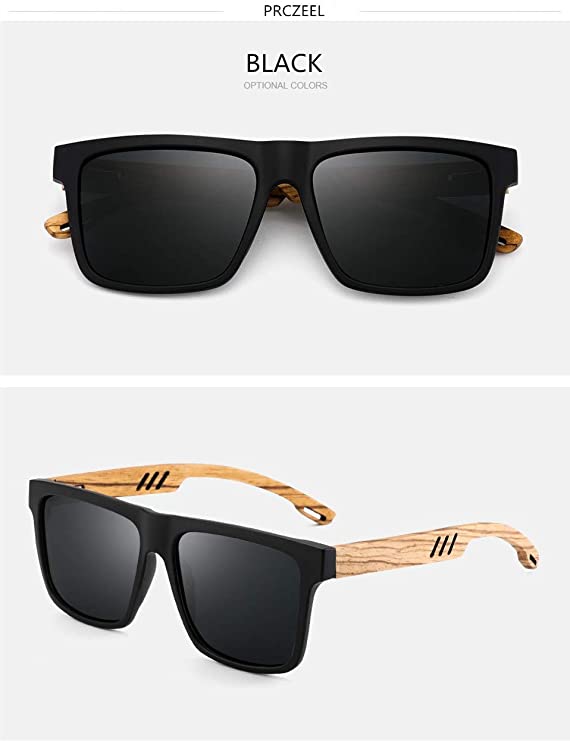 Polarized Bamboo Temple Wayfarers Sunglasses Black
