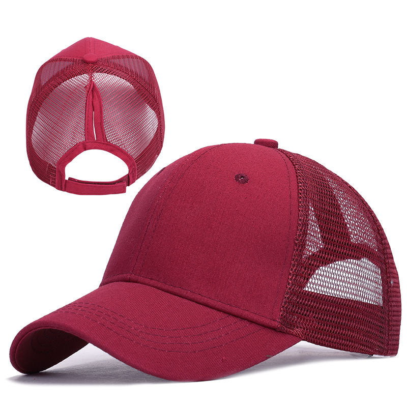 Ponytail Sun Cap , Sports Cap with convenient hair hole for extra comfort available in a variety of colours