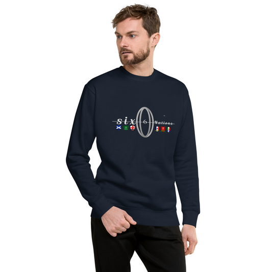 Six Nation Unisex Rugby Sweatshirts available in six colours