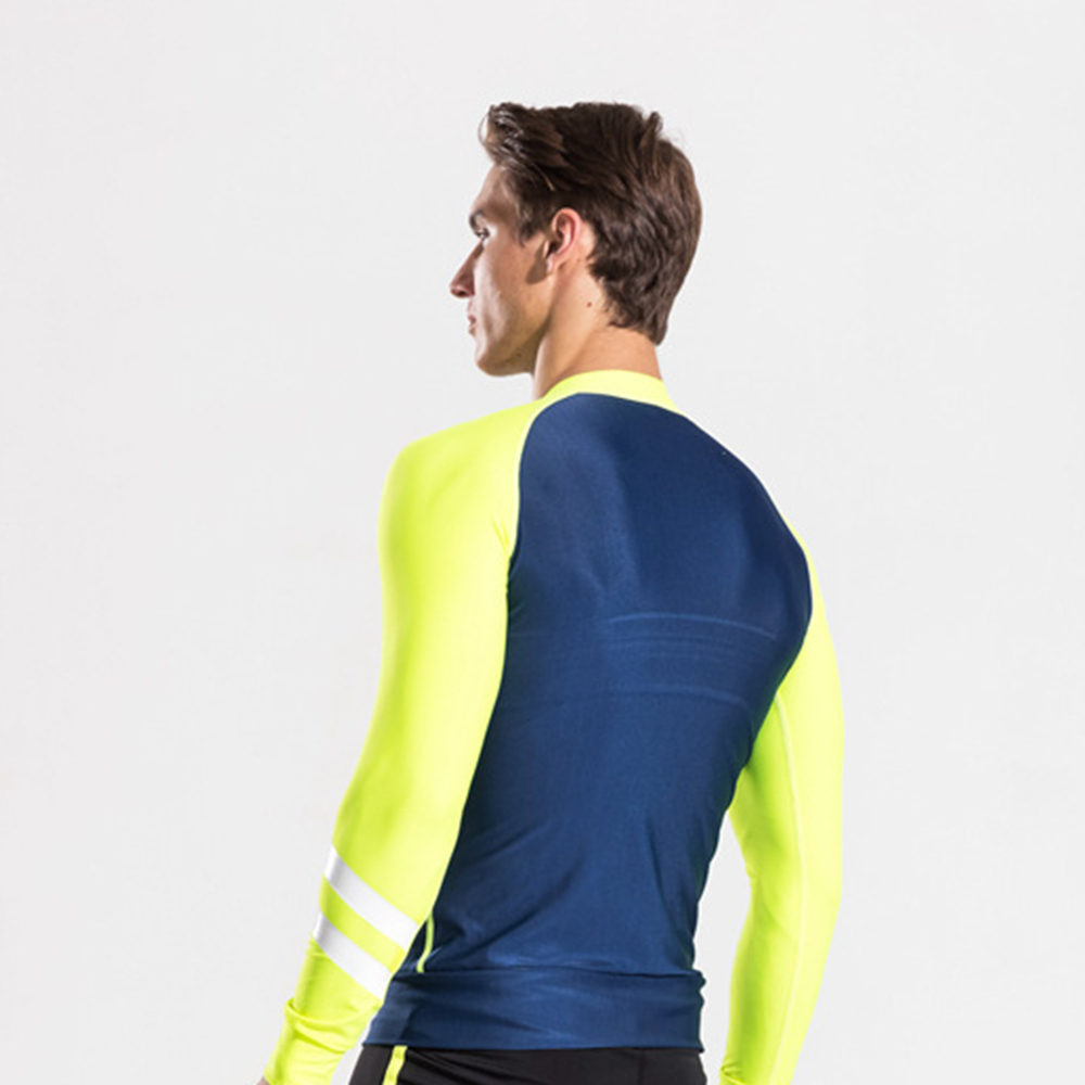 2022 Men'S Fashion 0.5MM Split Long Sleeve Sunscreen Quick Dry Surf Top Front Open Zipper Water Sports Beach Swimming Surf Top