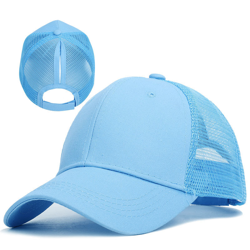 Ponytail Sun Cap , Sports Cap with convenient hair hole for extra comfort available in a variety of colours