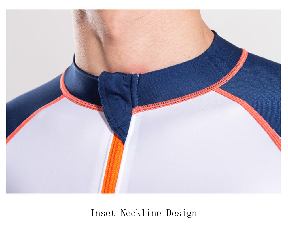 New 2022  Men's Zipper Rash Guard 0.5mm Long Sleeve Sun Protector Quick Drying Surf Top