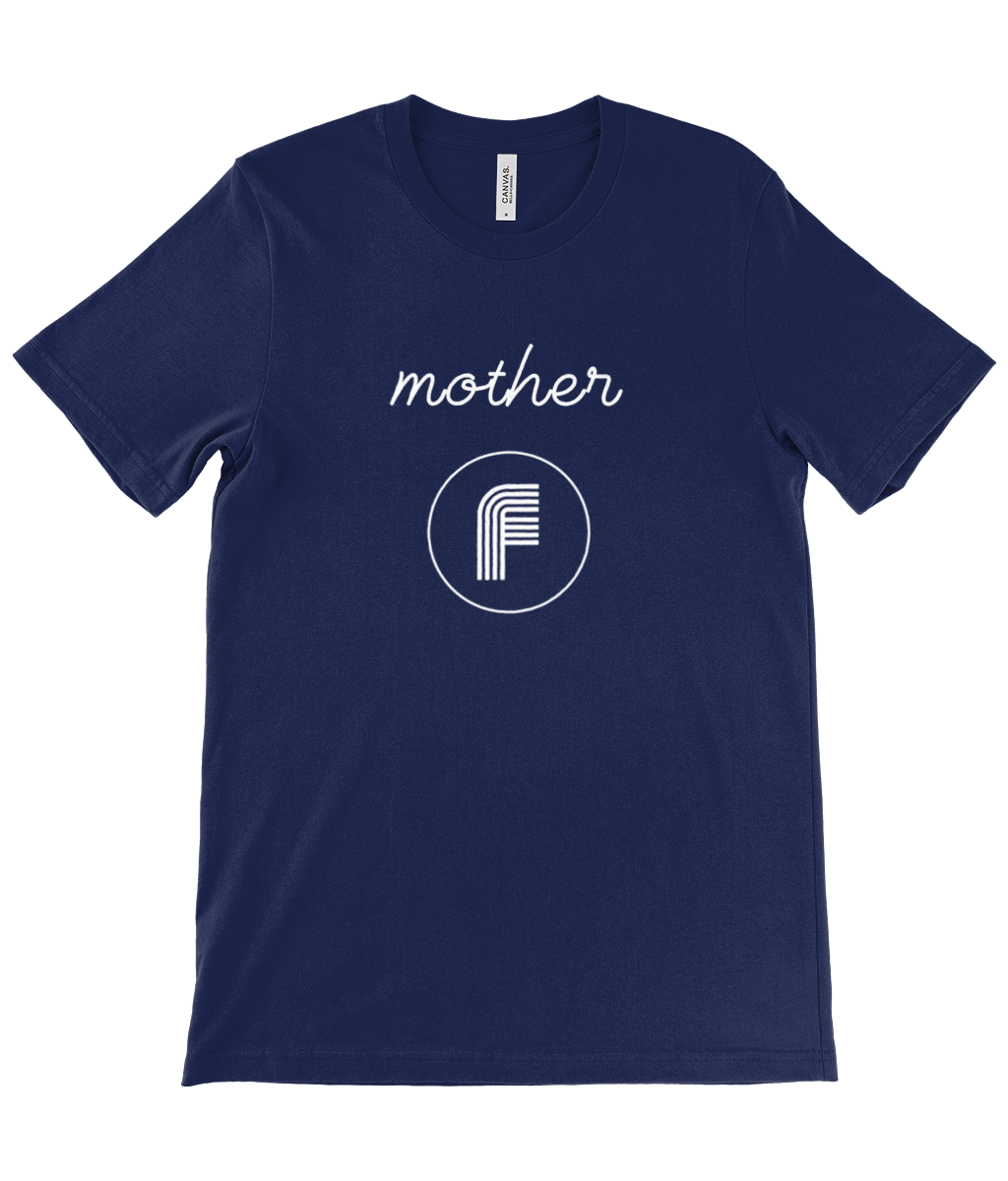 Canvas Unisex Crew Neck T-Shirt Mother F white