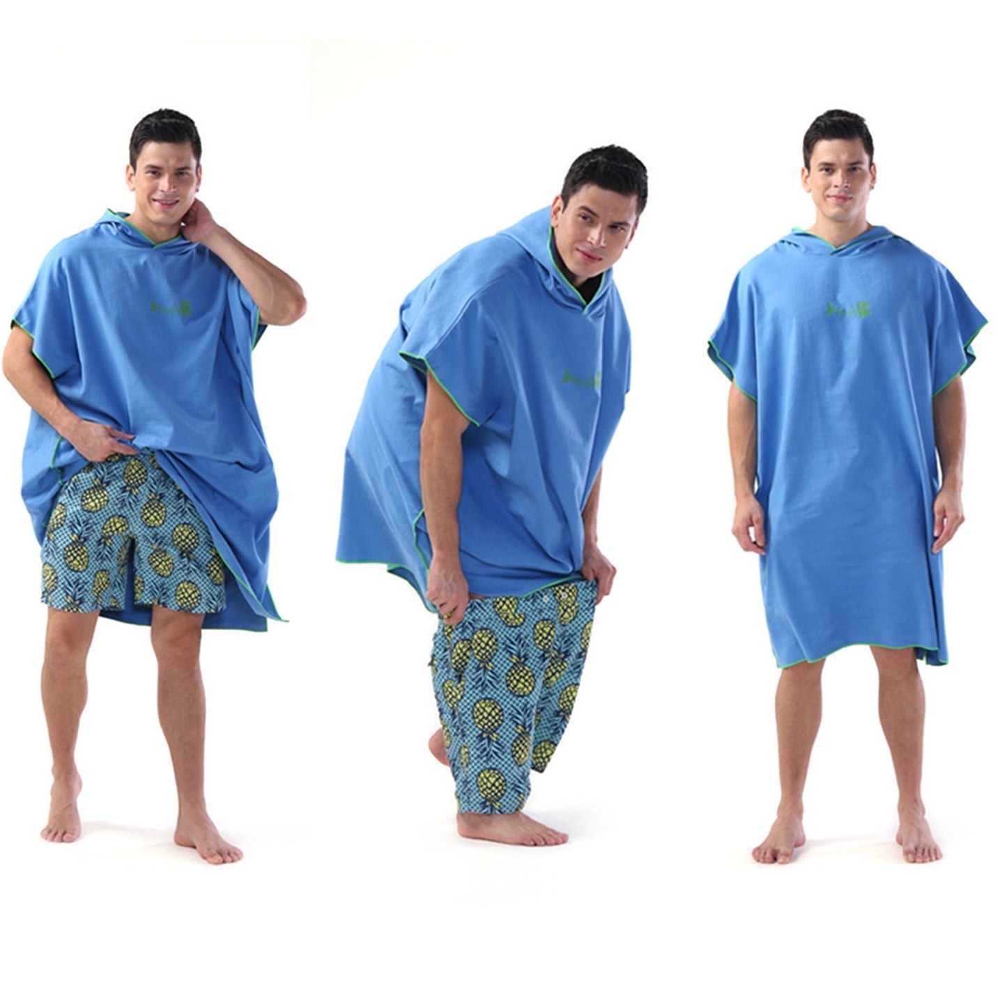 Poncho Changing Towel with Hood Microfiber Beach Blanket Bath Towel Swim Towel Wetsuit Beach Poncho..