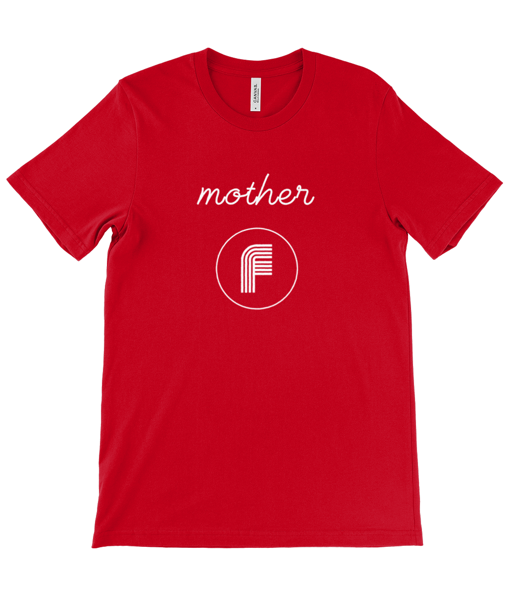 Canvas Unisex Crew Neck T-Shirt Mother F white