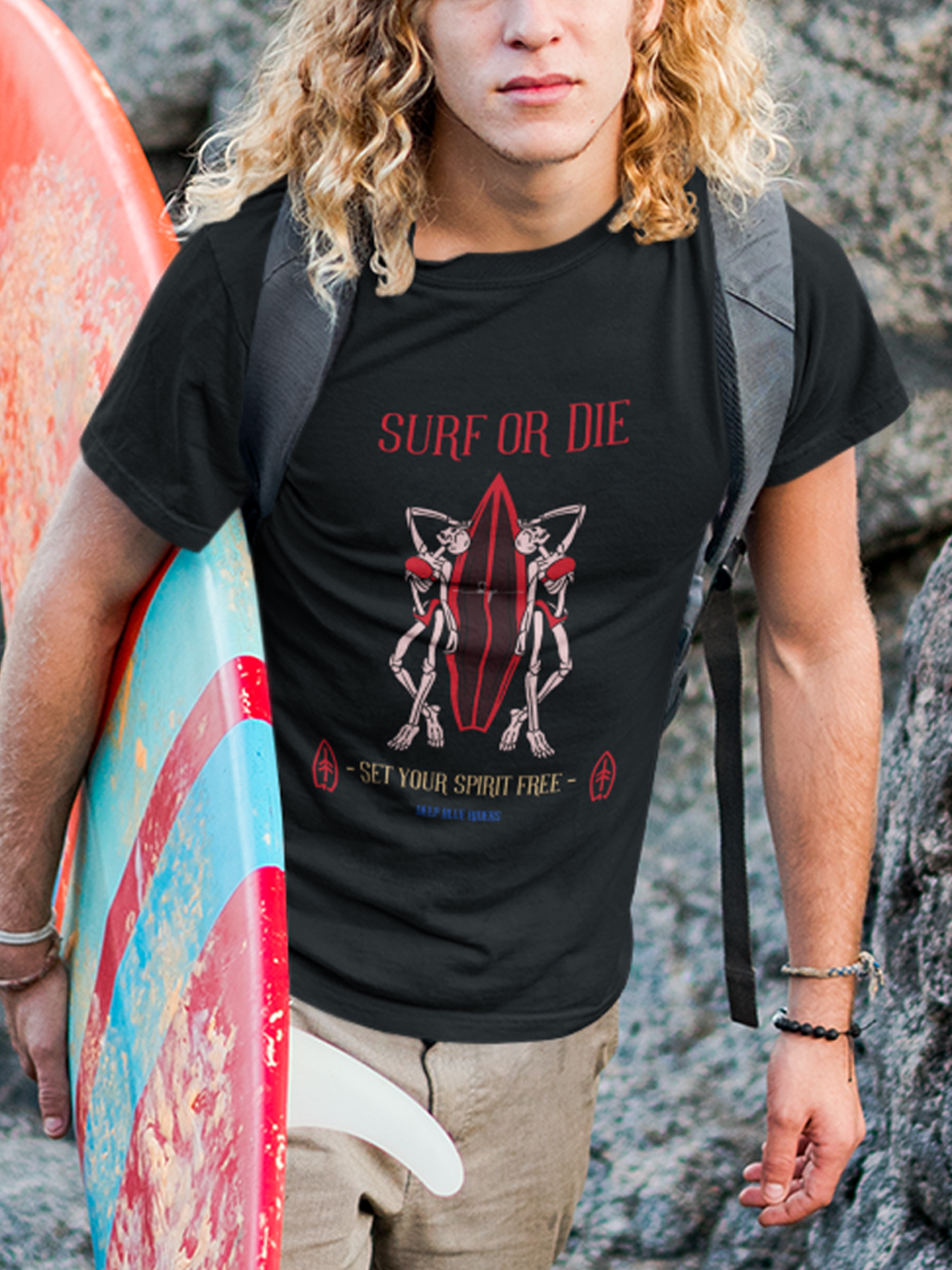 Unisex Surf tee 100% Premium Cotton Airlume combed and ring-spun  for the perfect fit