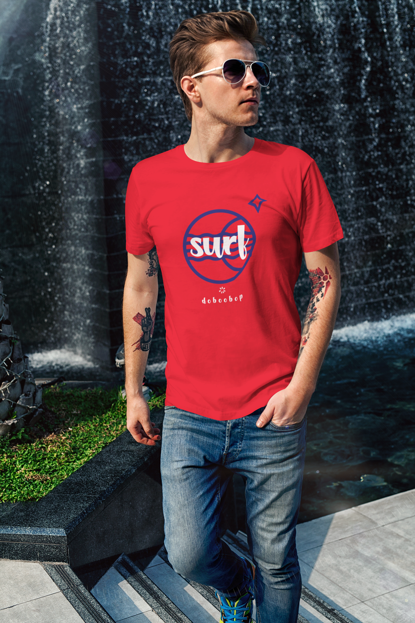 Unisex Surf tee 100% Premium Cotton Airlume combed and ring-spun  for the perfect fit