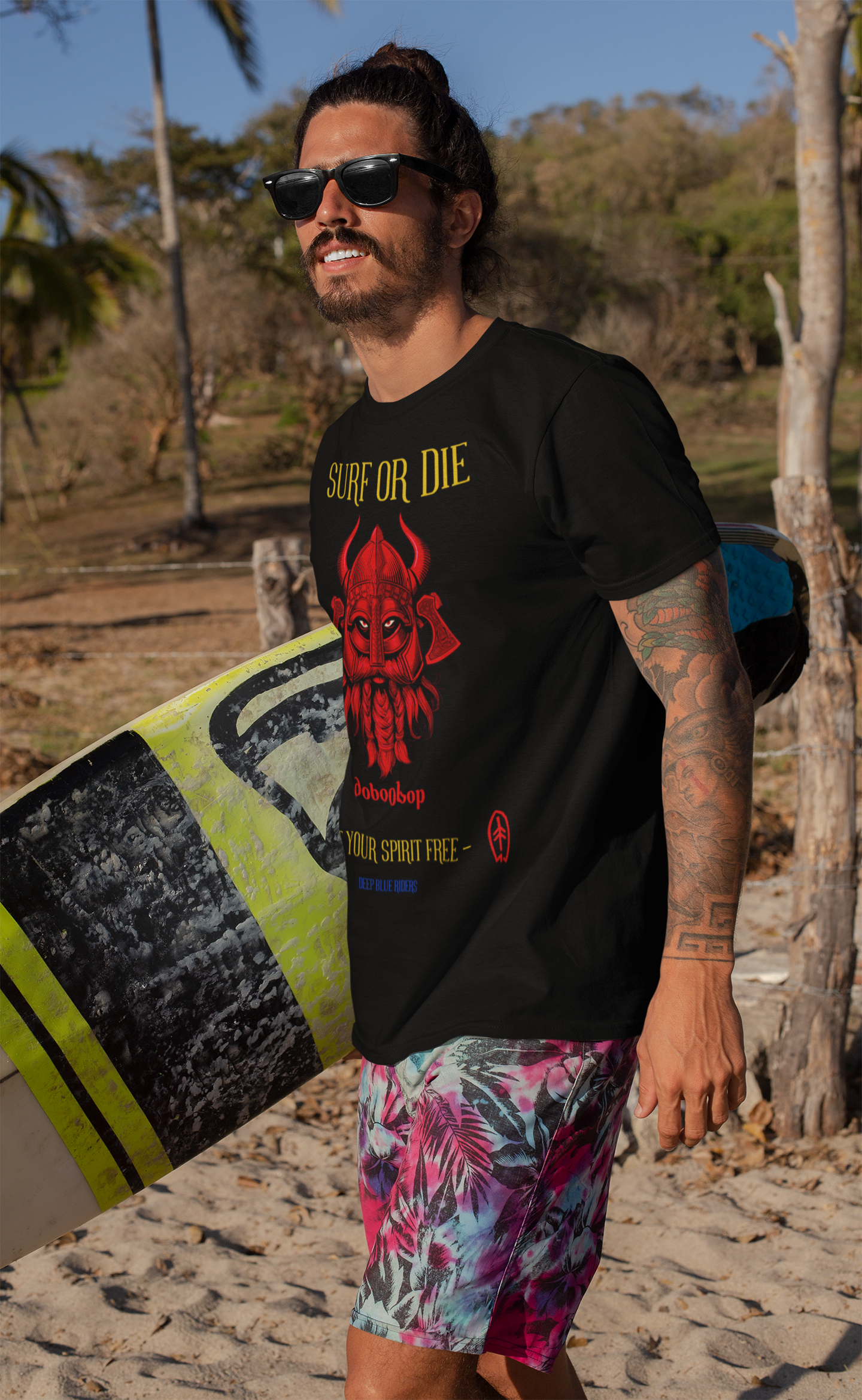 Unisex Surf tee 100% Premium Cotton Airlume combed and ring-spun  for the perfect fit